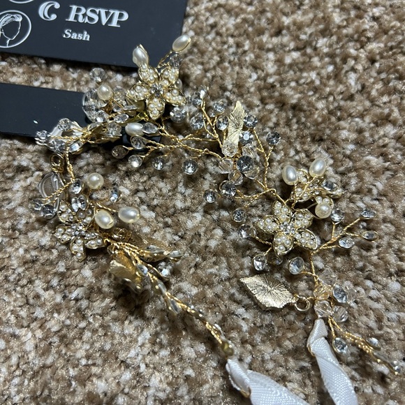 C RSVP hair accessory Boho Bridal Wedding Bride Party Boutique jewelry head band - Picture 2 of 4